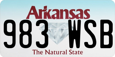 AR license plate 983WSB