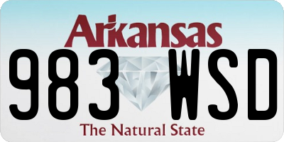 AR license plate 983WSD