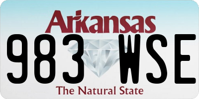 AR license plate 983WSE