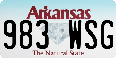 AR license plate 983WSG
