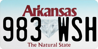 AR license plate 983WSH