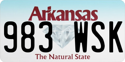 AR license plate 983WSK