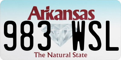 AR license plate 983WSL