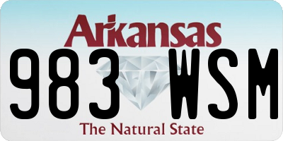 AR license plate 983WSM