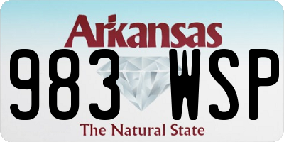 AR license plate 983WSP