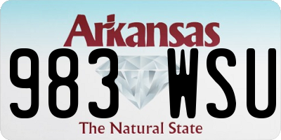 AR license plate 983WSU