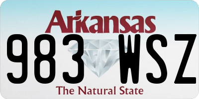AR license plate 983WSZ