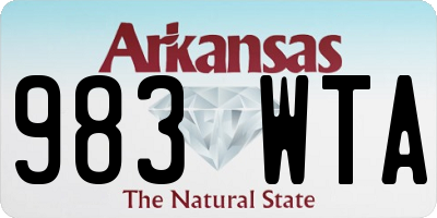 AR license plate 983WTA