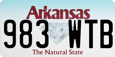 AR license plate 983WTB