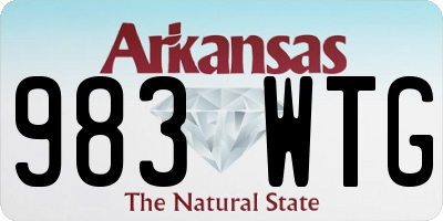 AR license plate 983WTG