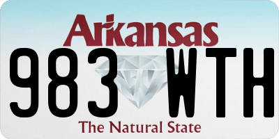 AR license plate 983WTH