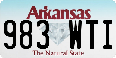 AR license plate 983WTI