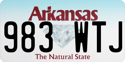AR license plate 983WTJ