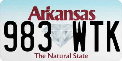 AR license plate 983WTK
