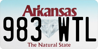 AR license plate 983WTL