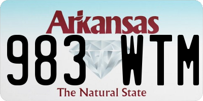 AR license plate 983WTM