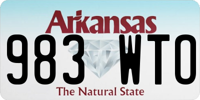 AR license plate 983WTO