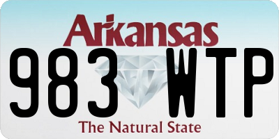 AR license plate 983WTP