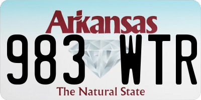 AR license plate 983WTR