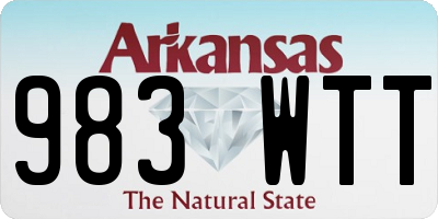 AR license plate 983WTT