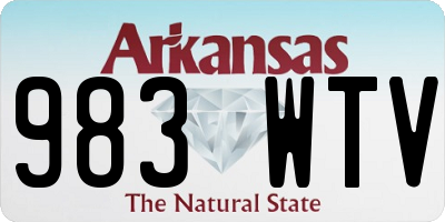 AR license plate 983WTV
