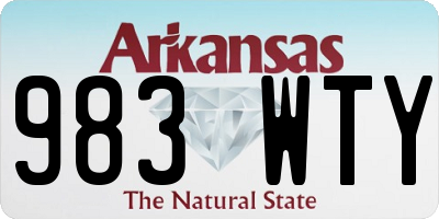 AR license plate 983WTY
