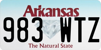 AR license plate 983WTZ
