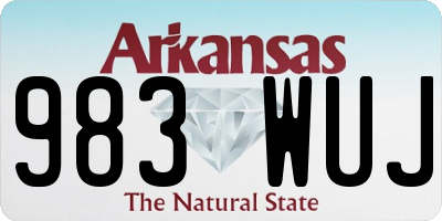 AR license plate 983WUJ