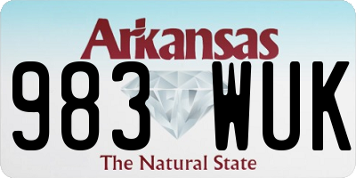 AR license plate 983WUK