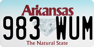 AR license plate 983WUM