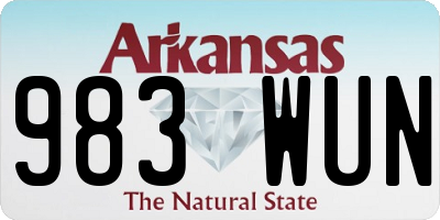 AR license plate 983WUN