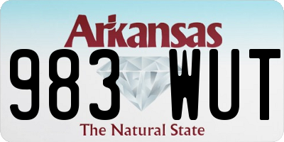 AR license plate 983WUT