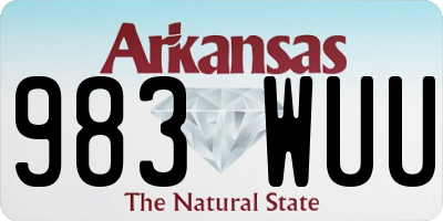 AR license plate 983WUU