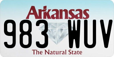 AR license plate 983WUV