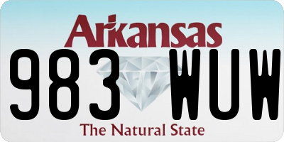 AR license plate 983WUW