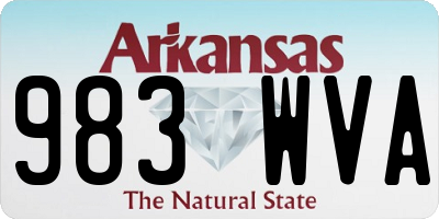 AR license plate 983WVA