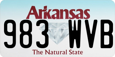 AR license plate 983WVB