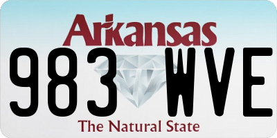 AR license plate 983WVE