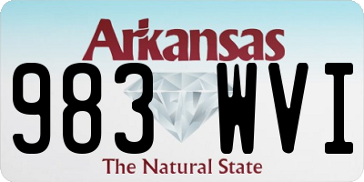 AR license plate 983WVI