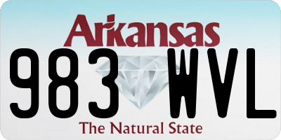 AR license plate 983WVL