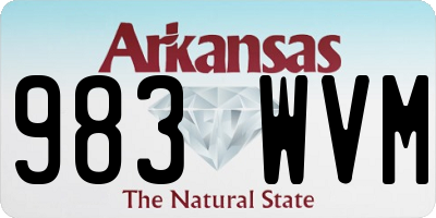 AR license plate 983WVM