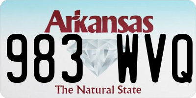 AR license plate 983WVQ
