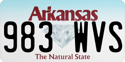 AR license plate 983WVS
