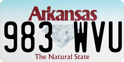 AR license plate 983WVU