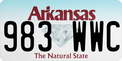 AR license plate 983WWC