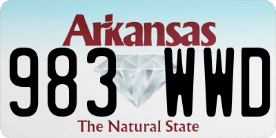 AR license plate 983WWD