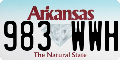 AR license plate 983WWH