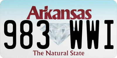 AR license plate 983WWI