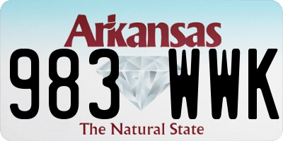 AR license plate 983WWK