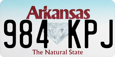 AR license plate 984KPJ